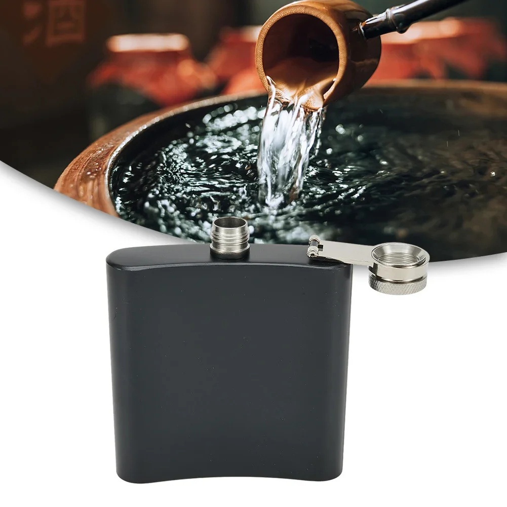 6 8oz Hip Flask Replacement Spare Parts Stainless Steel Tailgating Accessories Vodka Black Whiskey Wine Bottle