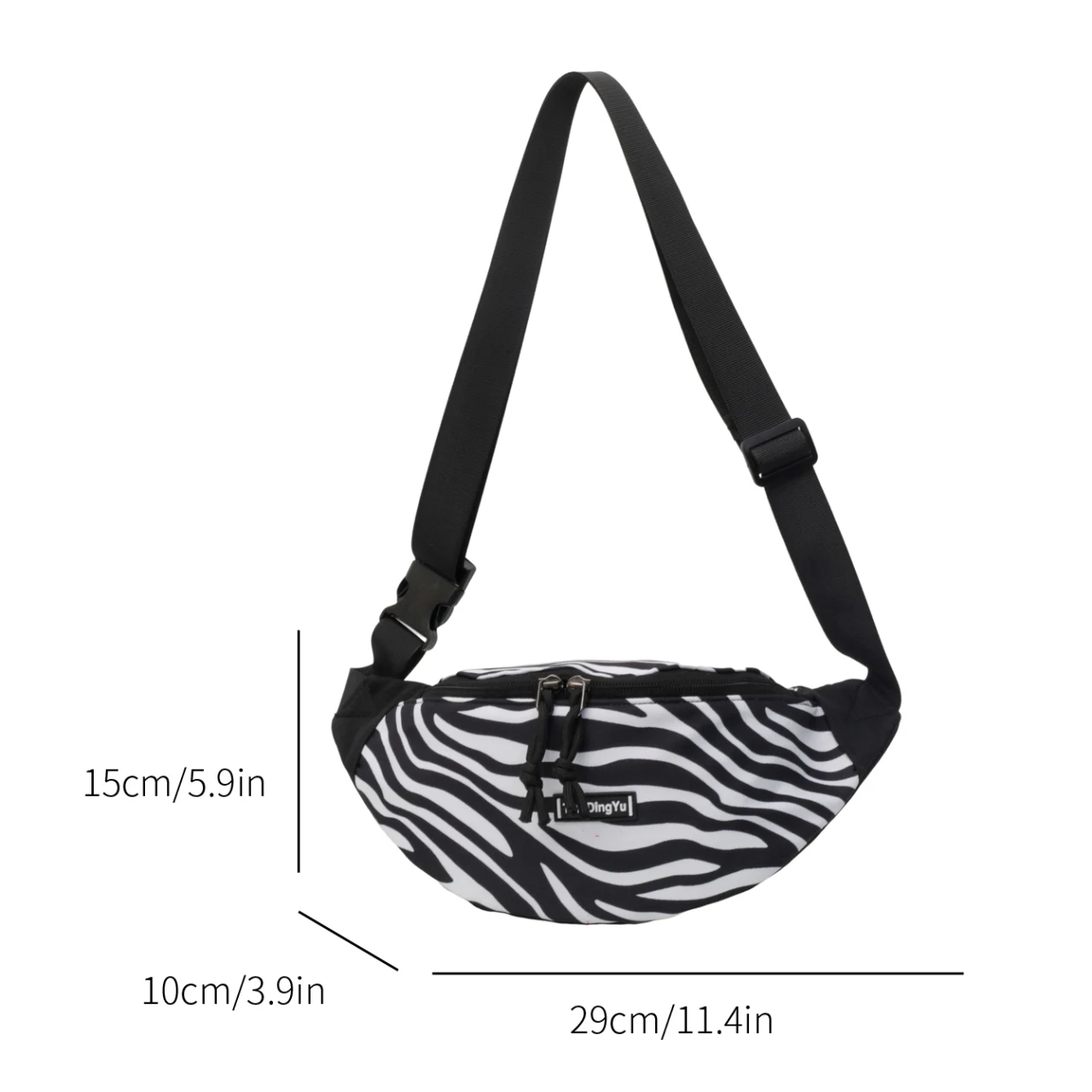 Nylon Waist Bag Pack Purse Casual Travel Large Capacity Crossbody Chest Bag Banana Belt Bag Female Leopard Handbag