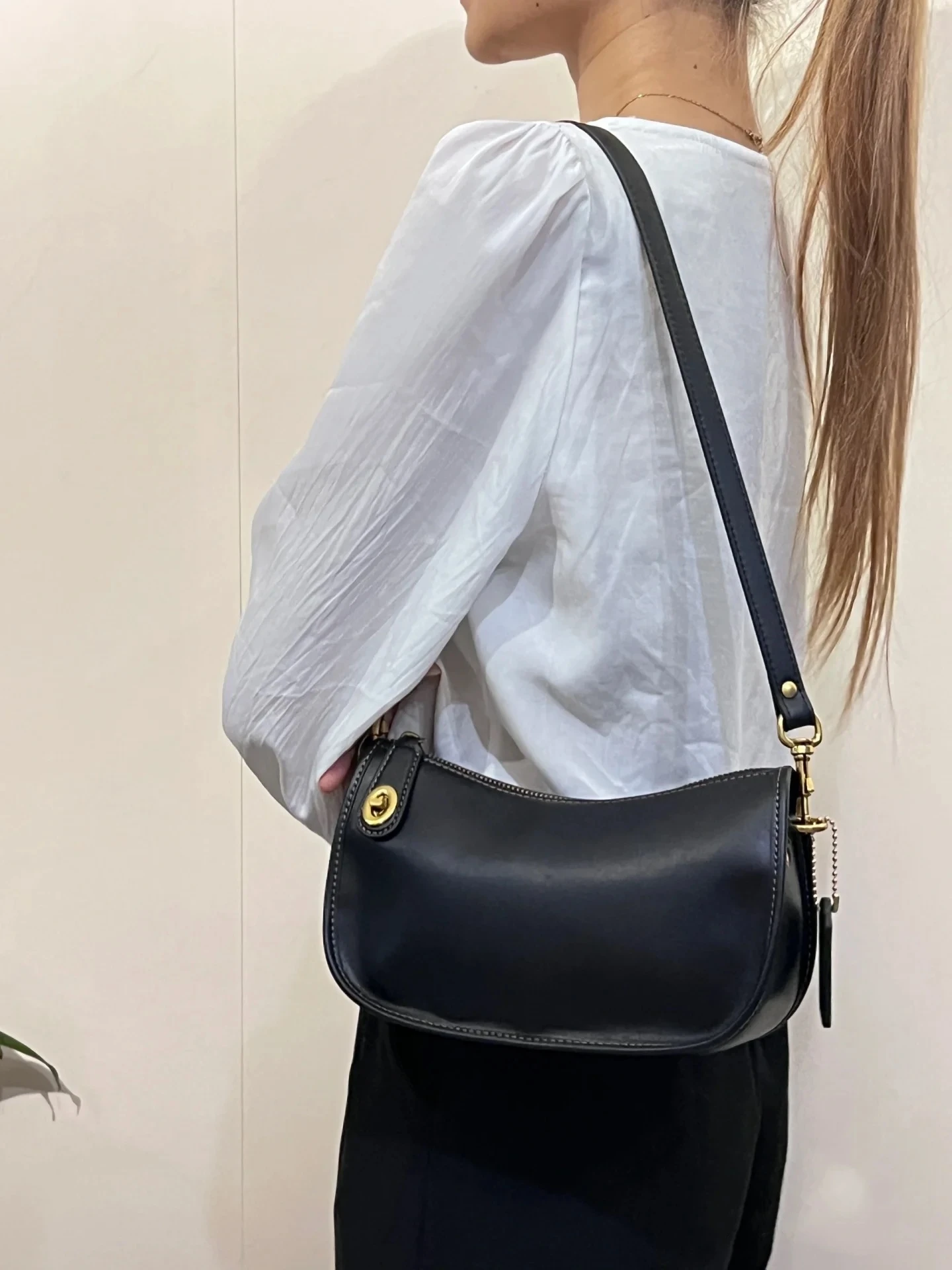 UXST Designer Canvas Denim Print Underarm Bag Classic Vintage Hobos Small Square Bag Women\'s Casual Fashion Leather Shoulder Bag