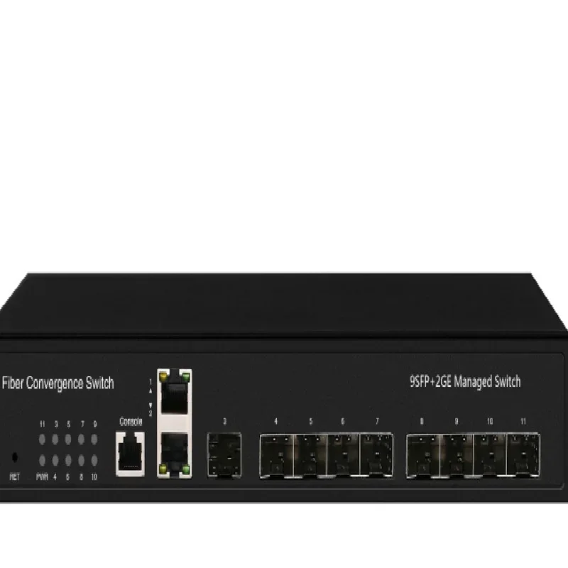 8/9/11 port fibre optical sfp management switch L2 managed switch