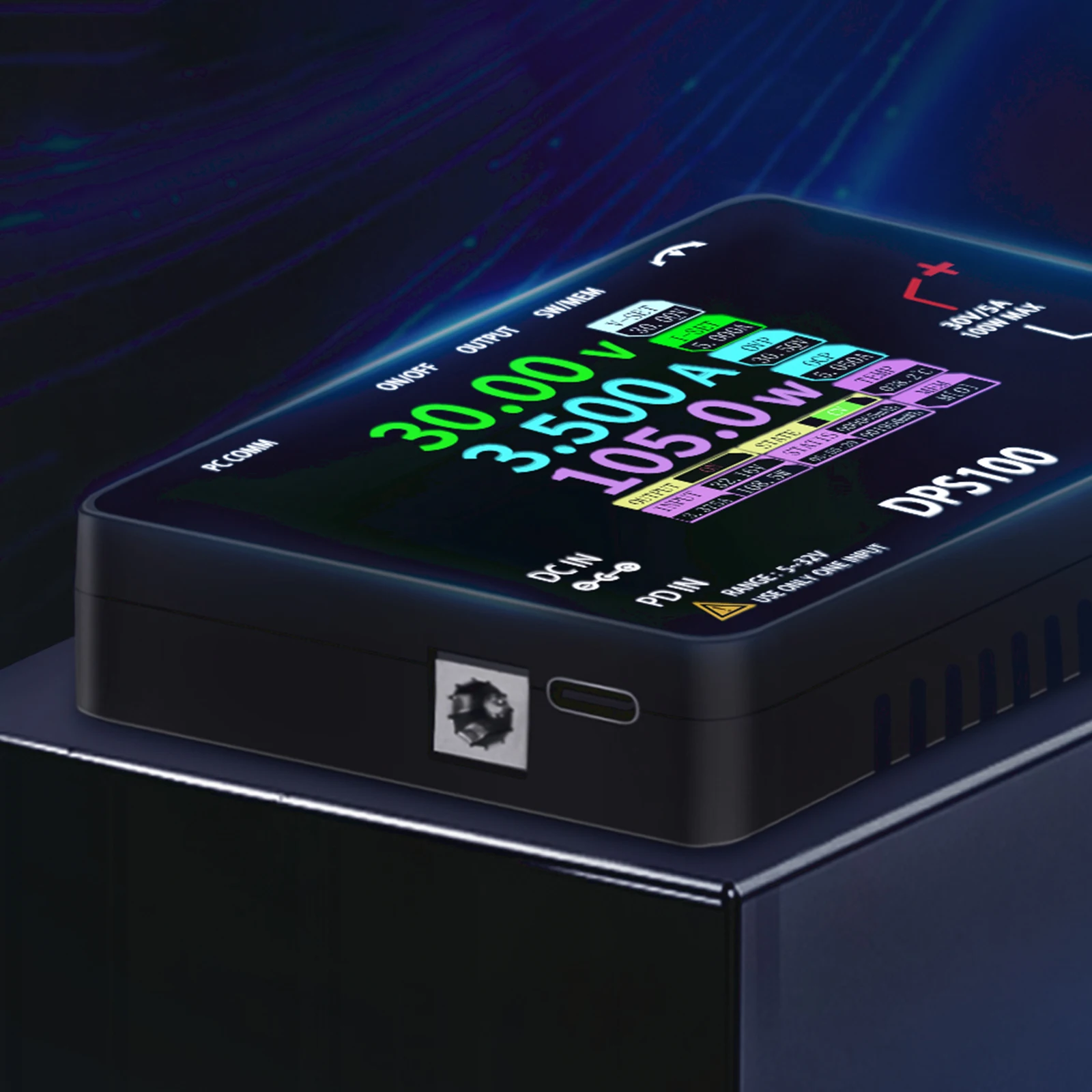 DPS100 جيب مختبر تيار مستمر امدادات الطاقة 30 فولت 5A 100 واط ماكس مقاعد البدلاء التبديل PD QC منظم الجهد القابل للبرمجة إمدادات الطاقة #1