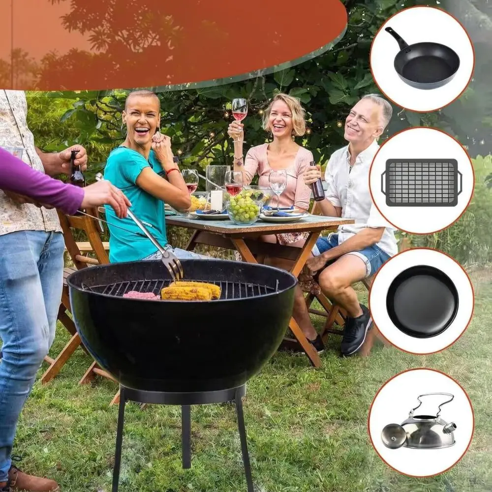 Collapsible Outdoor Campfire Tripod Portable Grilling Stand For Camping Picnic Hiking Cooking Pot Holder Gear