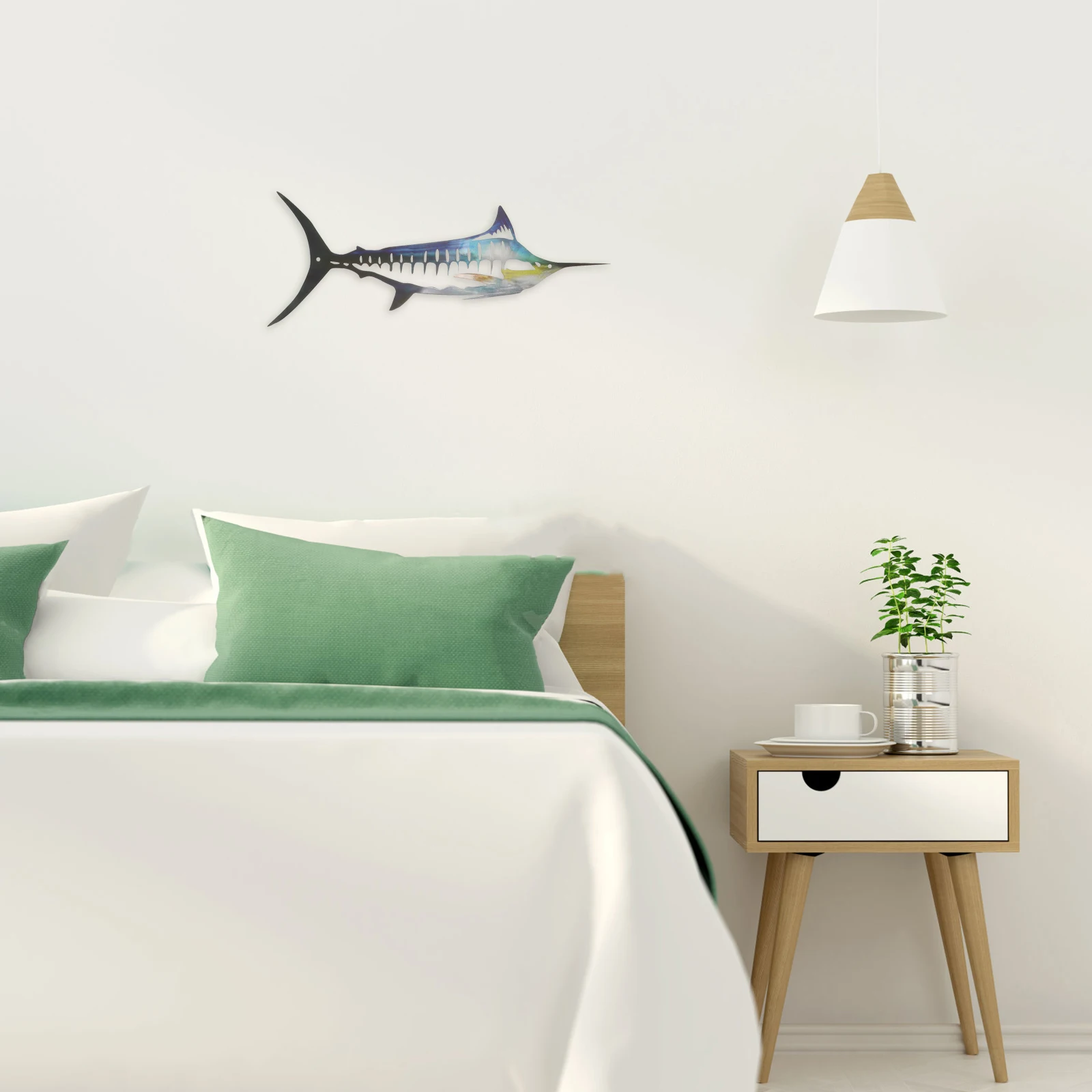 

Shark naments Fish Wall Decoration Metal Art Hanging Decor Sculpture Flagship Yellow Durability Reliable Home Display Mini