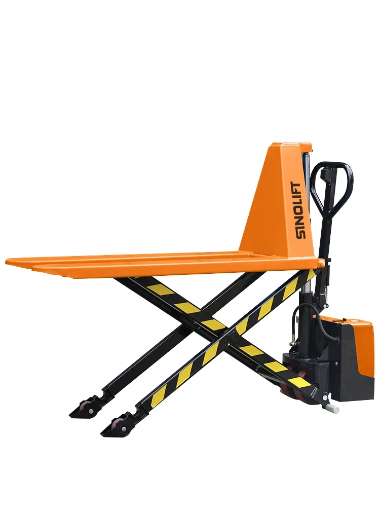 

High lift hydraulic car lift 80 cm scissor forklift manual truck 1T1.5 tons