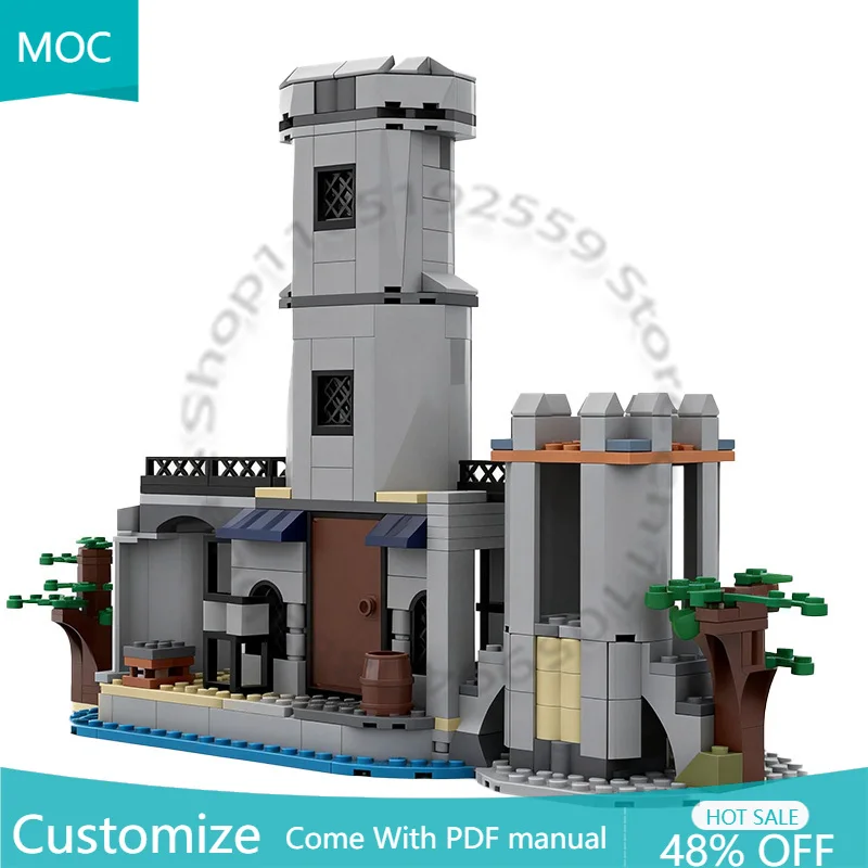 

310 PCS Modular Building Medieval Dockside Tower MOC Customize Modular Building Block Model Kids Brick DIY Toy Christmas Gift