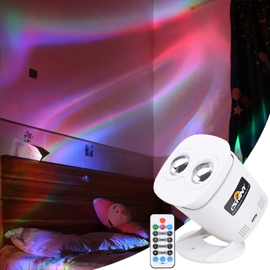 خلفية ضوء RGB LED 7 ألوان قوس قزح أورورا العارض DJ ديسكو حفلة بار الرقص السماء ليلة غرفة متجر المرحلة غروب الشمس مصباح A200 #1