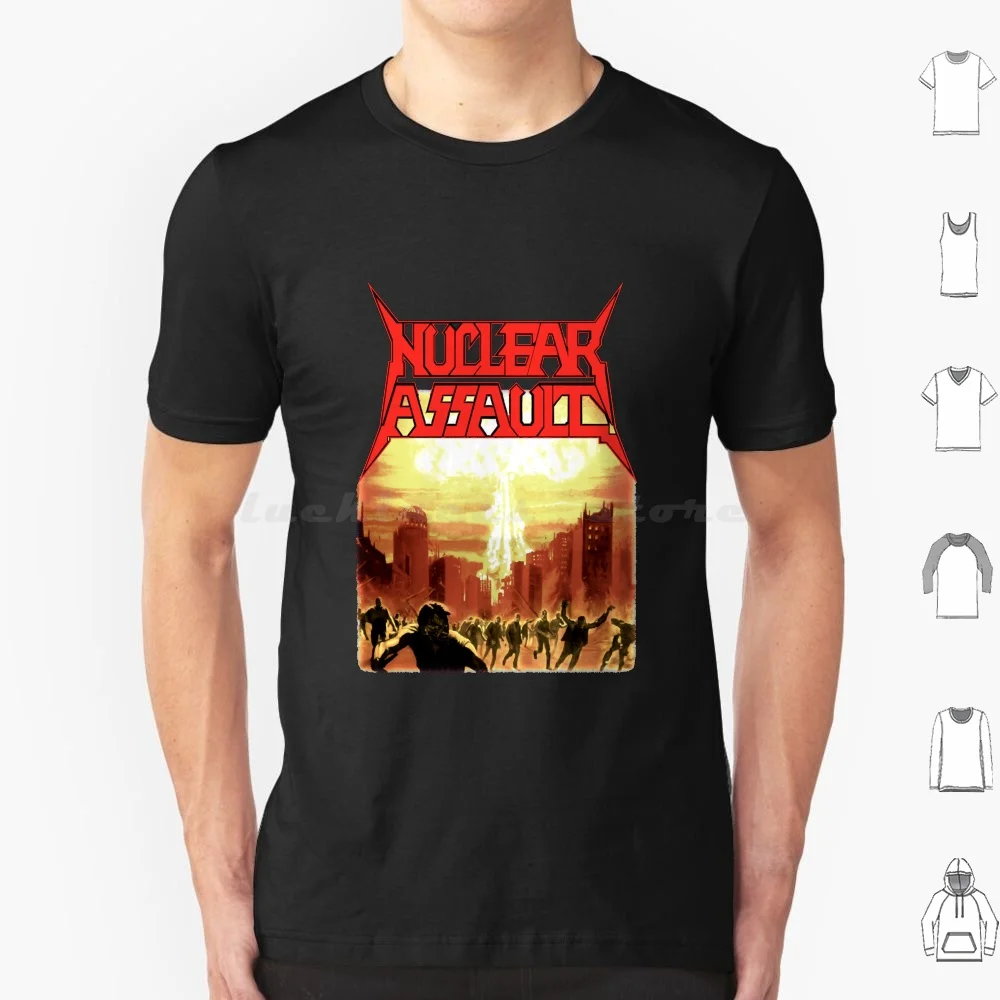 Nuclear Assault T Shirt 6xl Cotton Cool Tee Band Black Metal Metal Band Metal Logo Black White Sodom Frost Exodus Bathory Death