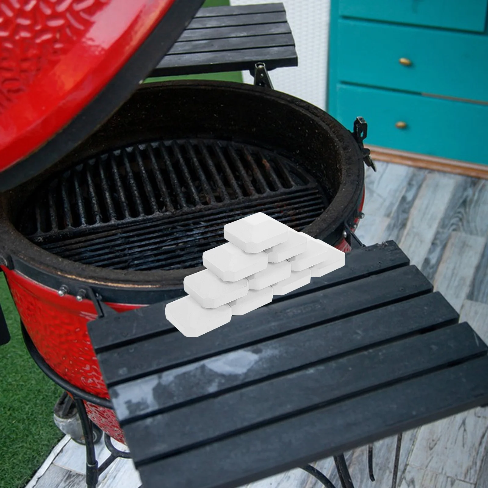 

10Pcs Replacement Cordierite Briquettes Gas Grill Bbq Replacement Parts Portable Briquettes for Outdoor Grilling Camping Bbq