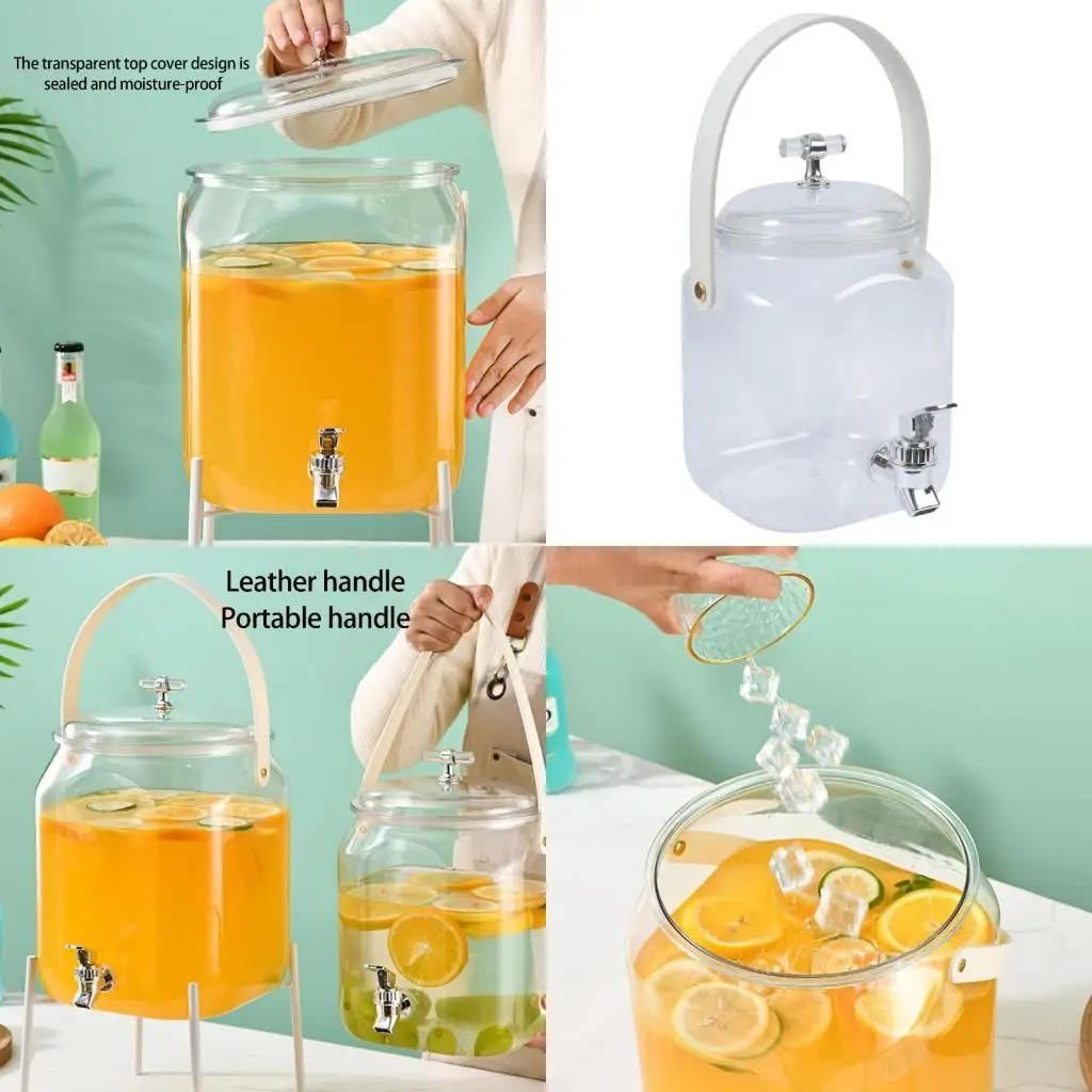 F19B Commercial Grade Drink Dispensing System Removable Lid Easy to Use Spigot Practical Handle for Catering Event
