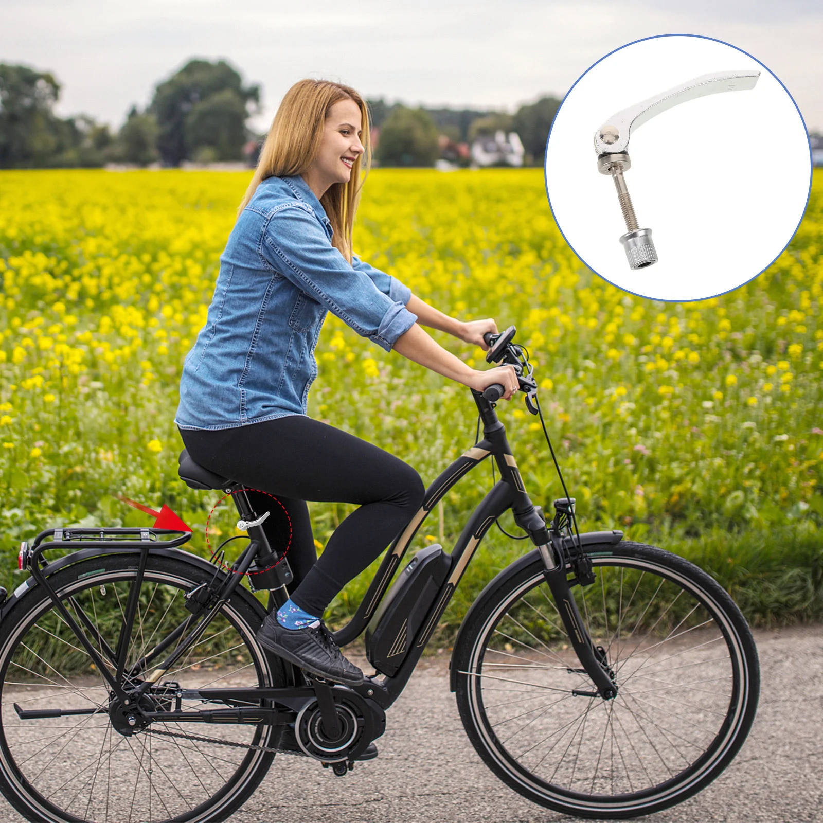 

2pcs Bicycle Quick Release Skewers Aluminum Alloy Seat Post Clamp Front Rear Wheel Hub Fixing For Road Mountain Folding Bikes