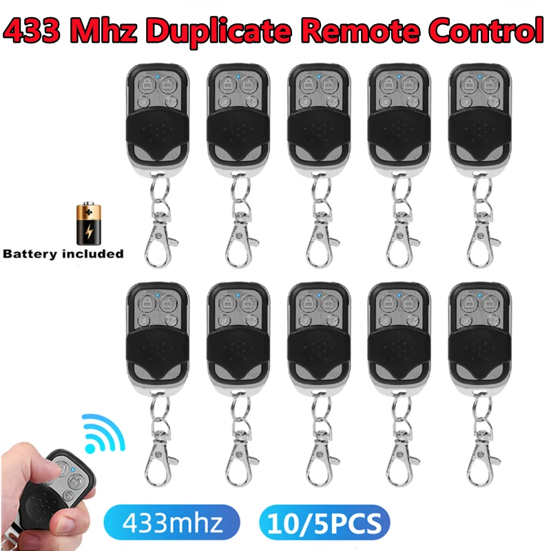 

10/5PCS Smart Copy Duplicator 433mhz Remote Control 4 Button Electric Garage Door Gate Remote Cloning 433.92 MHz Transmitter