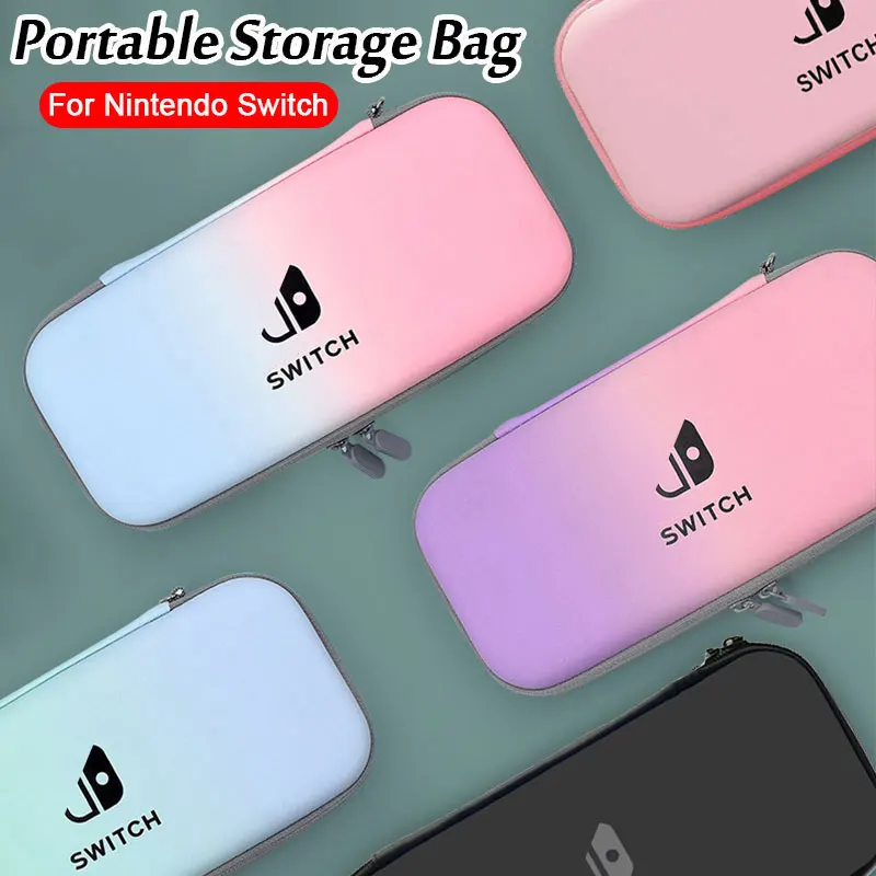 Gradient Color Storage Bag Case For Nintendo Switch Game Console Handbag Travel Carrying Pouch Box Protective Cover Accessories