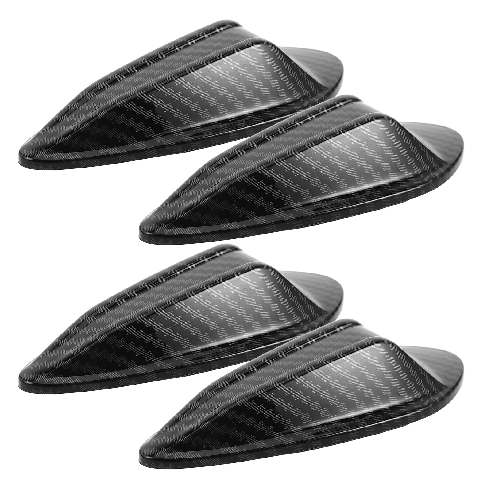 

4pcs Car Shark Fin Black Plastic Roof Weatherproof Vehicle Exterior Modification Waterproof Dustproof Protector For Cars Suvs