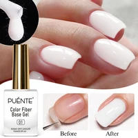 PUENTE-esmalte de uñas en Gel con Base de fibra de vidrio de construcción rápida, 15ML, para uñas rotas, fortalece la construcción, barniz UV para uñas