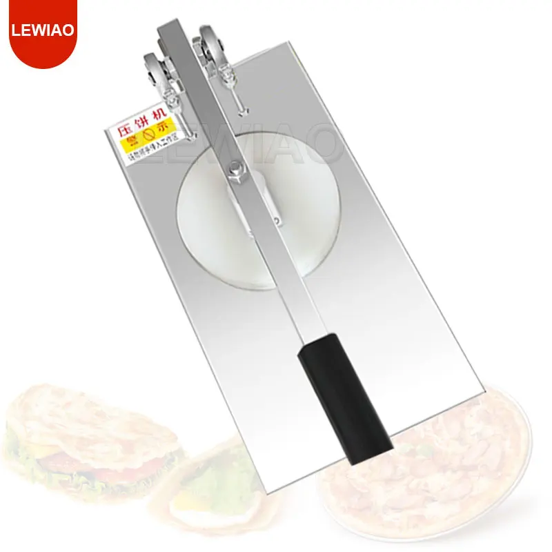 

24cm Commercial Manual Pizza Dough Press Tortilla Pancake Press Machine Food Processor