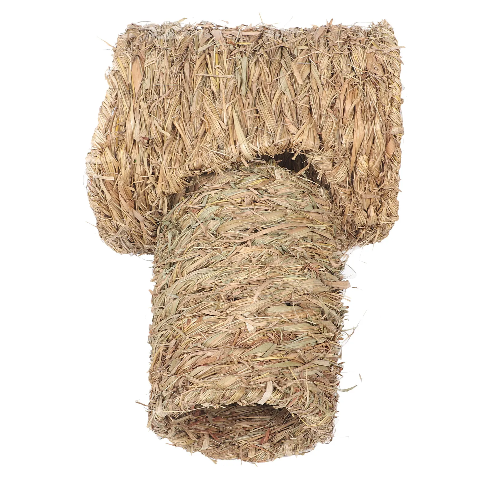 2pcs-hamster-hideout-tunnel-straw-rope-reusable-nest-small-pet-hiding-tunnel-exercise-fun-guinea-pig-bunny-rabbit