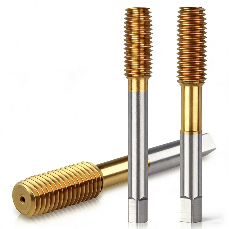 1Pcs M8 Roll Form Tap Ti-coated HSS Right Hand Tap Drill Hand Tools Screw Thread