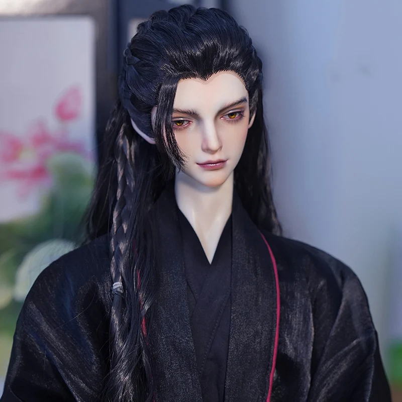 1/3 Schaal BJD Pruiken Oude Kostuum Hanfu Vintage Lang Haar Styling Samurai Pruik Voor SD13 SSDF ID72 Oom Pop Accessoires A1416