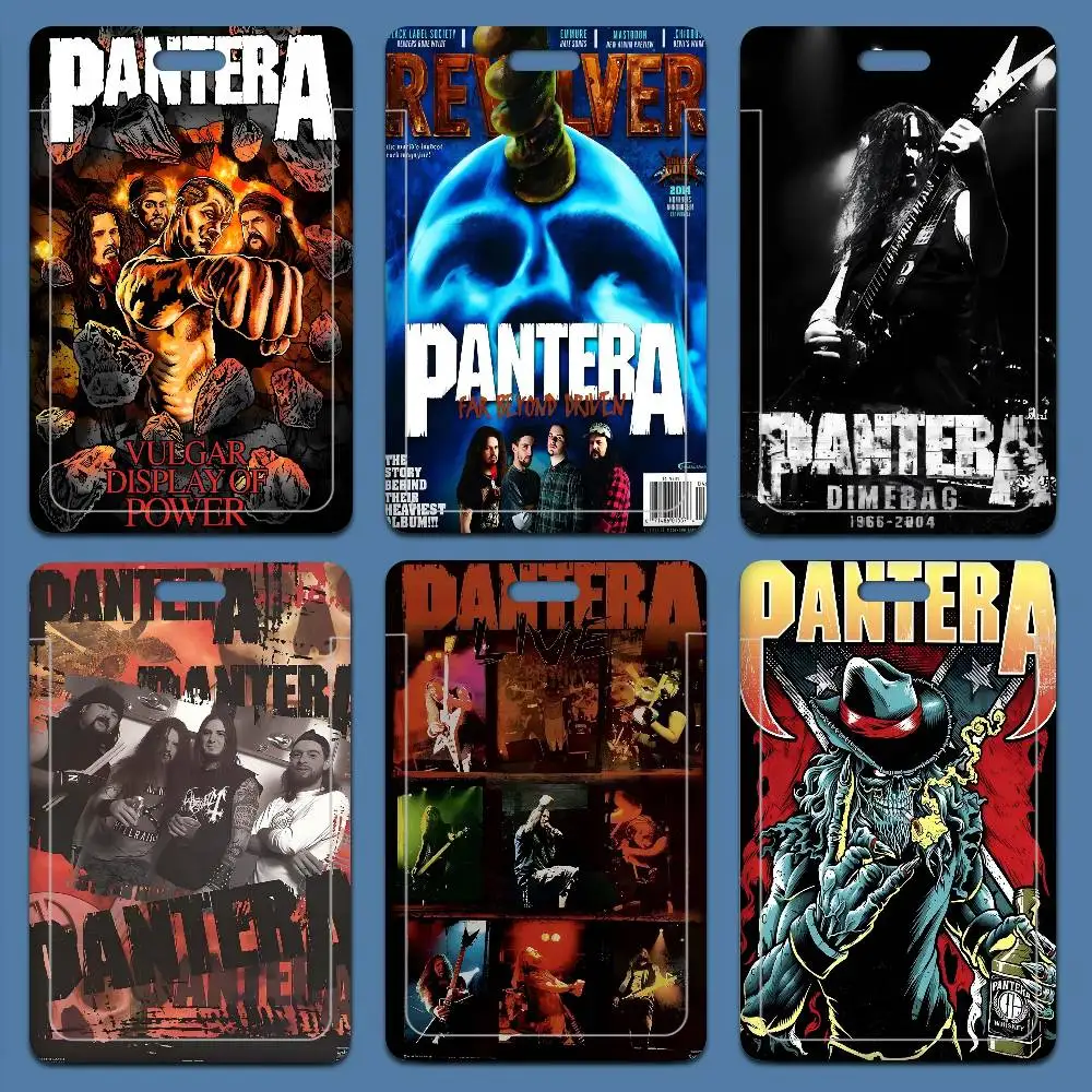 P-Pantera Far Beyond Driven - Funda para tarjetas unisex, cordón para mujer, soporte para tarjetas de identificación de trabajo, soporte para tarjetas de identificación de negocios, funda para tarjetas de identificación