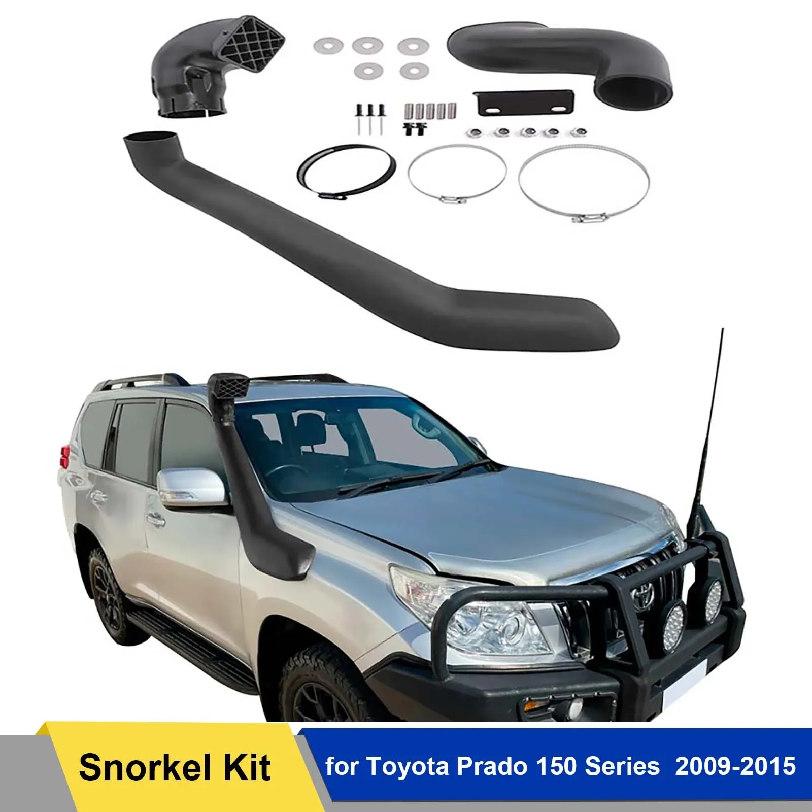 Air Intake Snorkel Kit 4x4 Car Accessories for Toyota Prado 150 Series 2009 2010 2011 2012 2013 2014 2015 3.0Litre-I4 Diesel