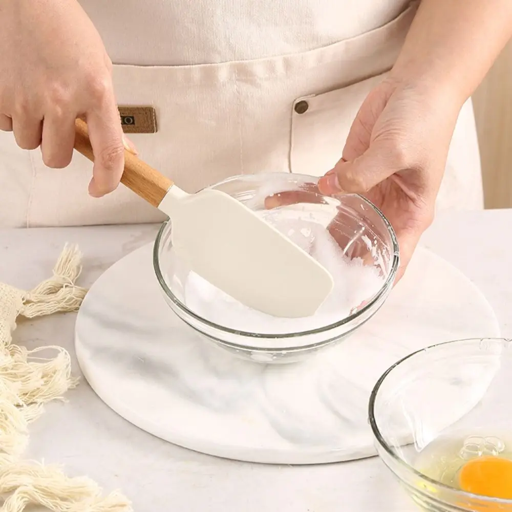 Silicone Cream Spatula Heat Resistant Long Handle Baking Scraper Portable Soft Pastry Blenders Chocolate Butter