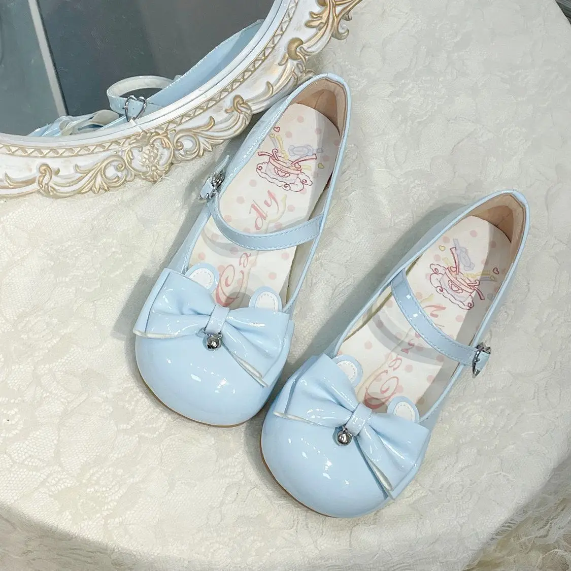 Chaussures Mary Jane en cuir à talon bas, style Lolita original, esthétique dessin animé, avec nœud et clochettes, pour jeune fille japonaise, Jojifuku, passe-partout
