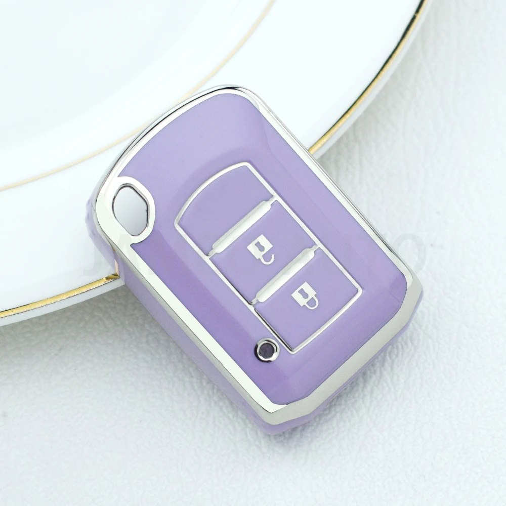 2 Buttons Remote Car Key Cover For Mitsubishi ASX 2021 Space Star ASH Outlander Lancer EX Galant Pajero Keychain Holder Key Case