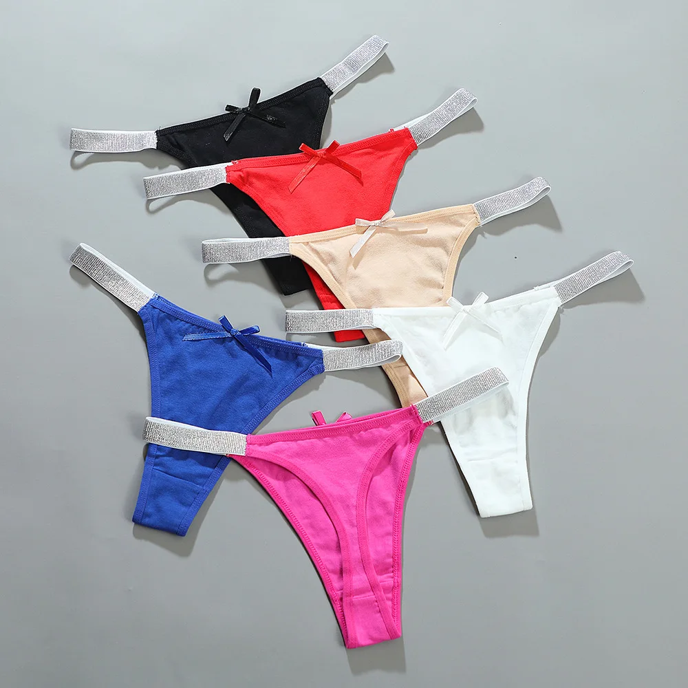 54pcs/lot Wholesale Women Sports Bikini Cotton Panties Plus Size Thongs Low Rised Yoga Underwear For Girls SML Panti Tanga 6832