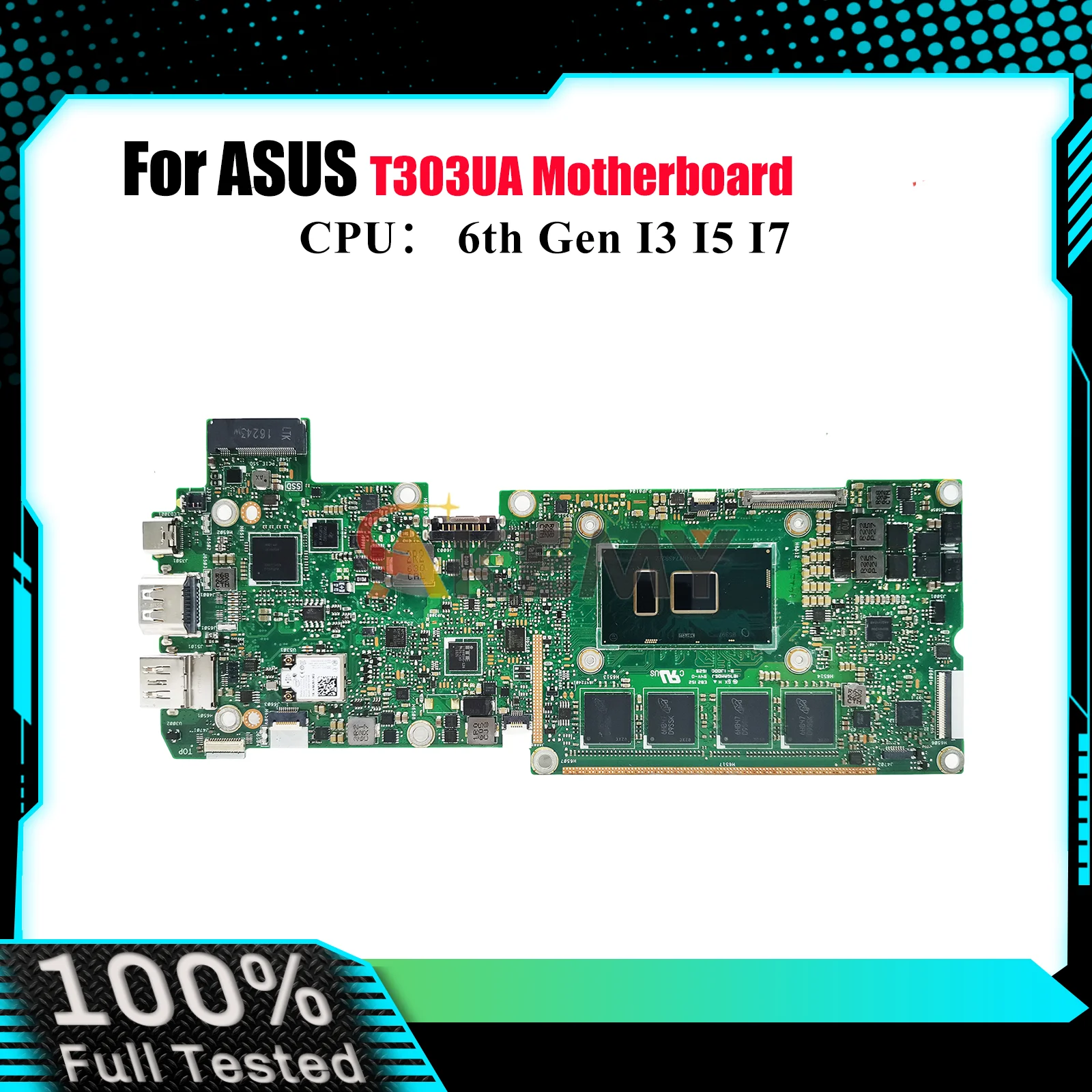 

T303UA Laptop Motherboard For ASUS Transformer T303U T303UA Notebook Mainboard With I3 I5 I7 CPU 100% tests OK fast shipping stk