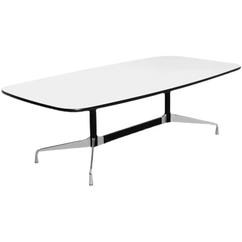 Office desk, conference room rectangular table, stainless steel negotiation training, Bauhaus minimalist medieval dining table