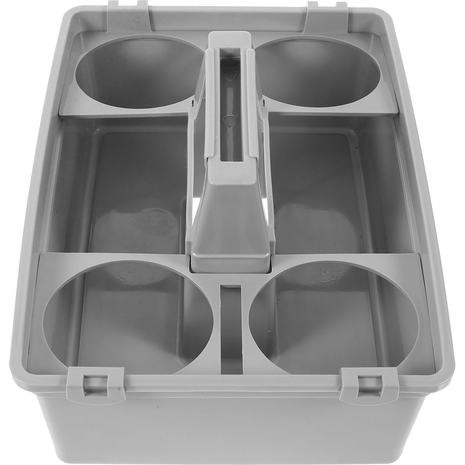 

Cleaning Basket Storage Organizer Plastic Handheld Tote Case Lightweight Ergonomic Tool Box Multiple Compartments