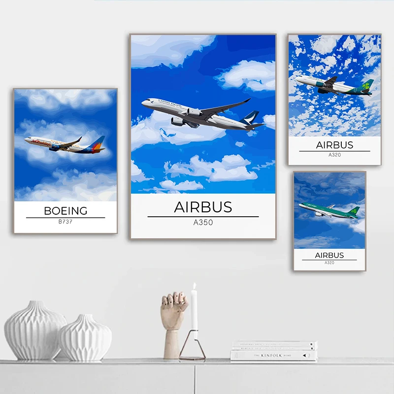 Space Shuttle Aircraft A320 A330 A350 Posters Prints Canvas Printing Modern Wall Art Picture for Living Room Home Decor Gifts