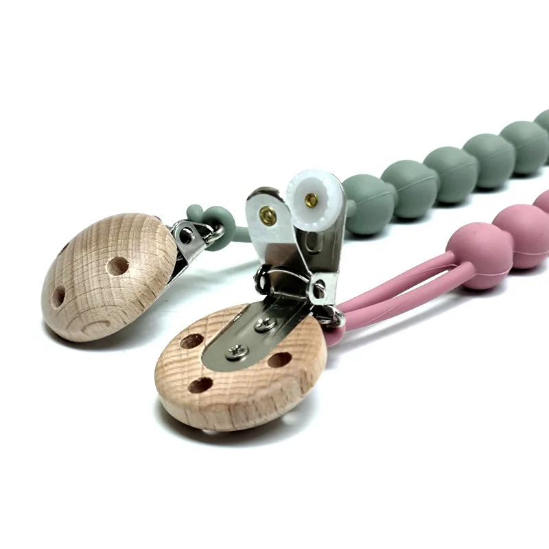 1/9PCS Baby Ein Schnuller Kette Baby Schnuller Lanyard Food Grade Silikon Zahnen Beißring Anti Verloren Schnuller anti Drop Kette – Detail 3