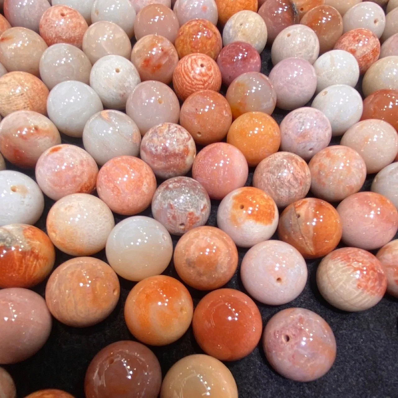 

Wholesale 5Pcs/Pack Mixed Natural Coral Jade Jasper Beads 20mm Round With Drilled Hole,Chrysanthemum Stone Jasper Jewelry Beads