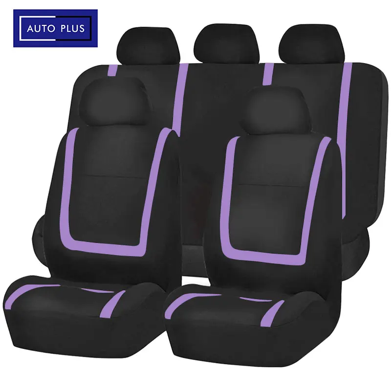 

Full Set Car Seat Cover Fabric Universal Polyester Breathable Washable Suitable For Car Truck Van Suv Car Accessories Interior