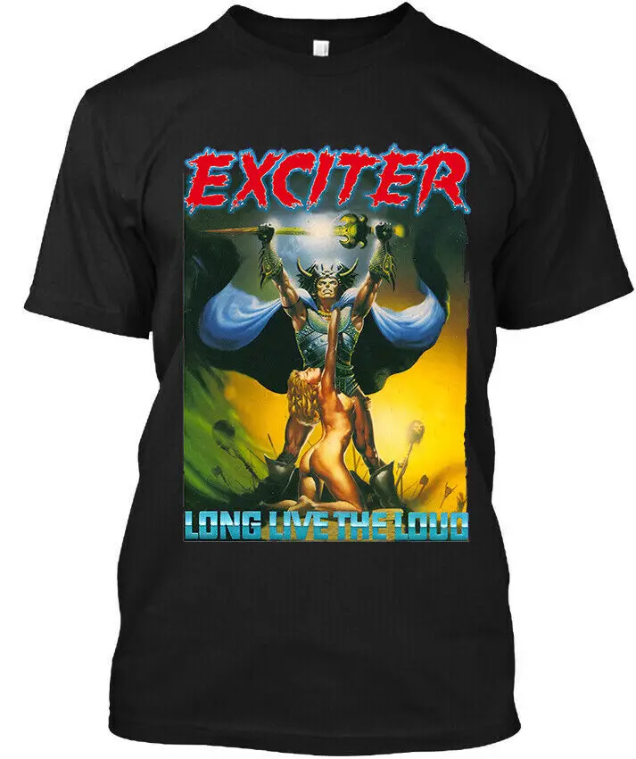 

Exciter Long Live the Loud Canadian Heavy Music Vintage Logo T-SHIRT S-5XL