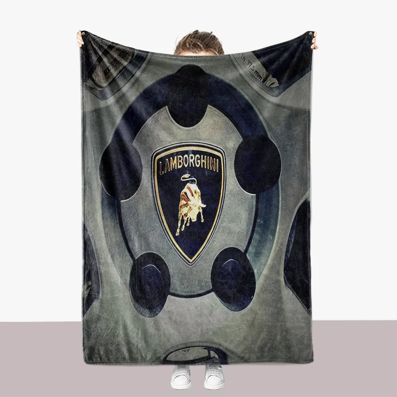 

New Classic Lamborghini Logo Four Season Picnic Throw Blanket For Lamborghini Urus Huracan Aventador Premium AUTO Accessories