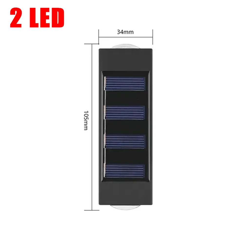 Lumière LED solaire, applique murale extérieure étanche, éclairage de clôture du crépuscule à l'aube