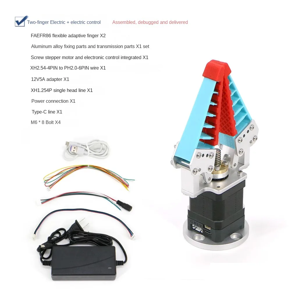 Bras de Robot à chargement de 2KG, pince à griffe souple et Flexible, pince pneumatique électrique antidérapante, pièces de jouets RC à monter soi-même