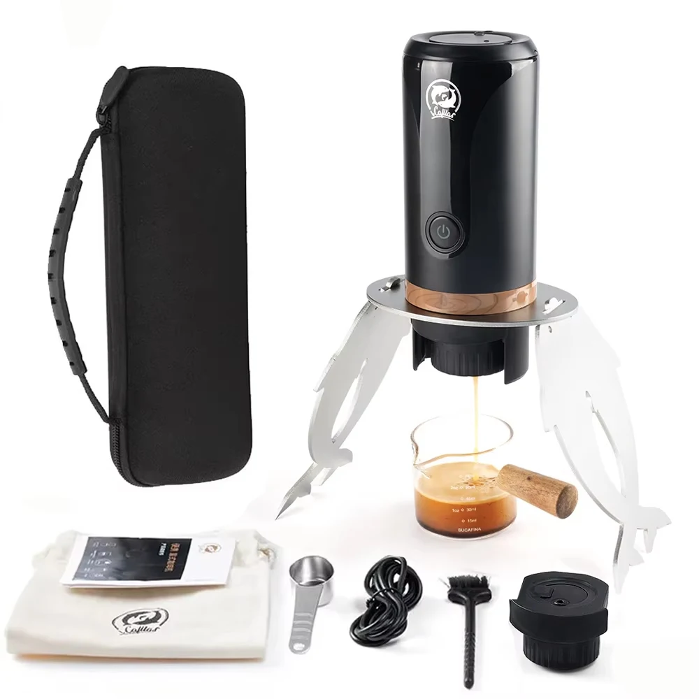 Portable Coffee Machine suitable for outdoor DC12V Expresso coffee machine suitable Nexpresso Dolce Pod capsule coffee powder