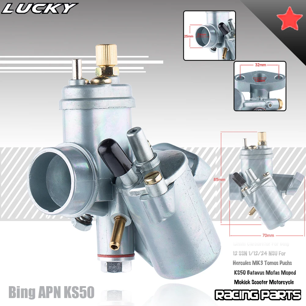 

Motorcycle 12mm Carburetor Puch For SACHS TOMOS PUCHS KS50 APN BATAVUS 12mm Carb Carby Bing12 Bing 12 Carburettor Motocross