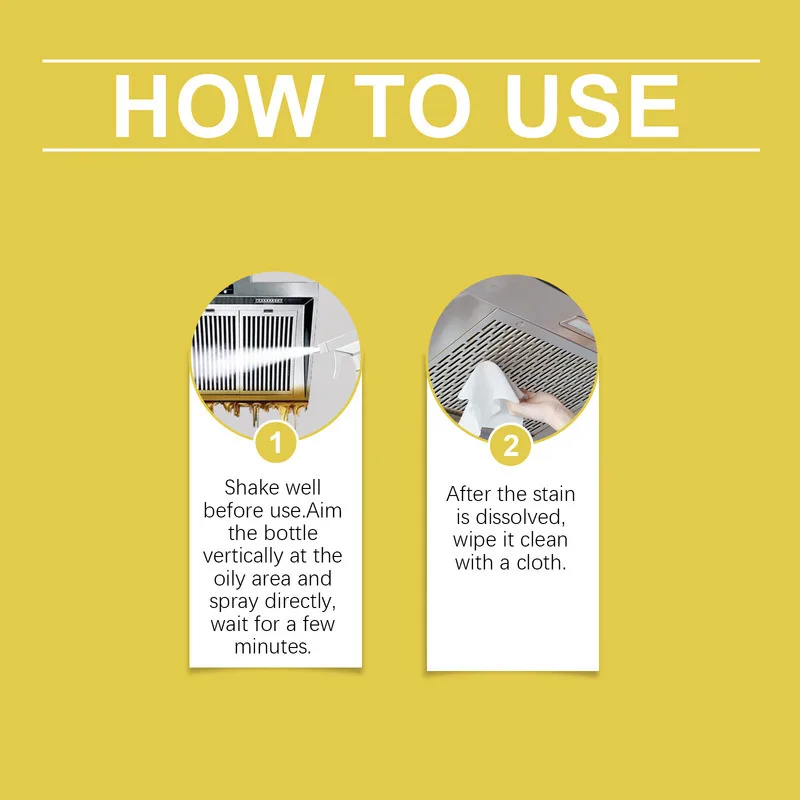 Household Degreaser Descaler Foam  Kitchen Stove  Countertop Cleaner Removes Grease Limescale Deep Kitchen Cleaning