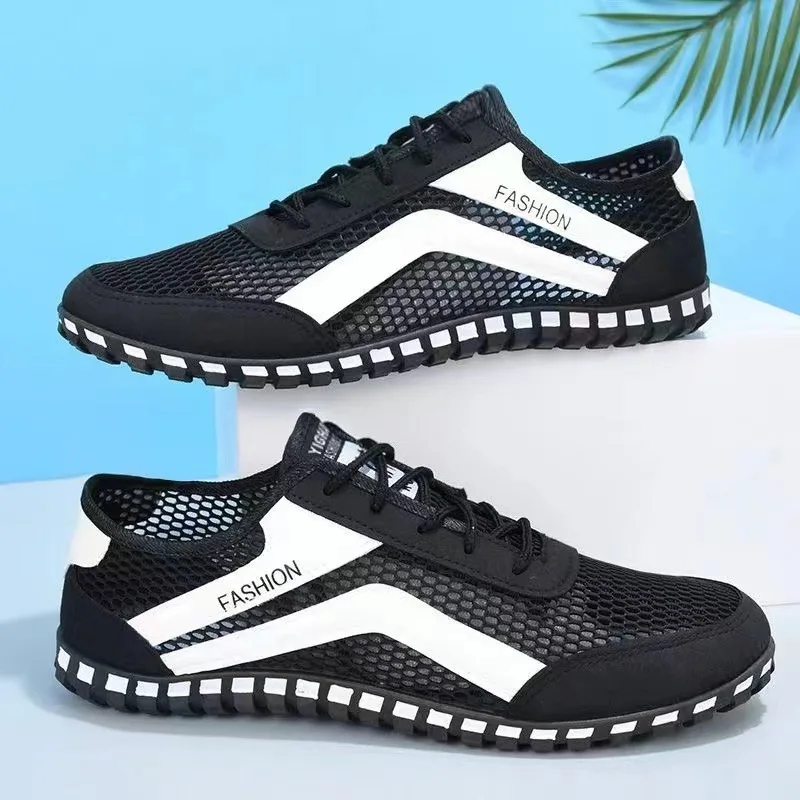 Men's thin mesh shoes new summer breathable ultra-light hollow casual sports soft sole fashion trend sneakers M650