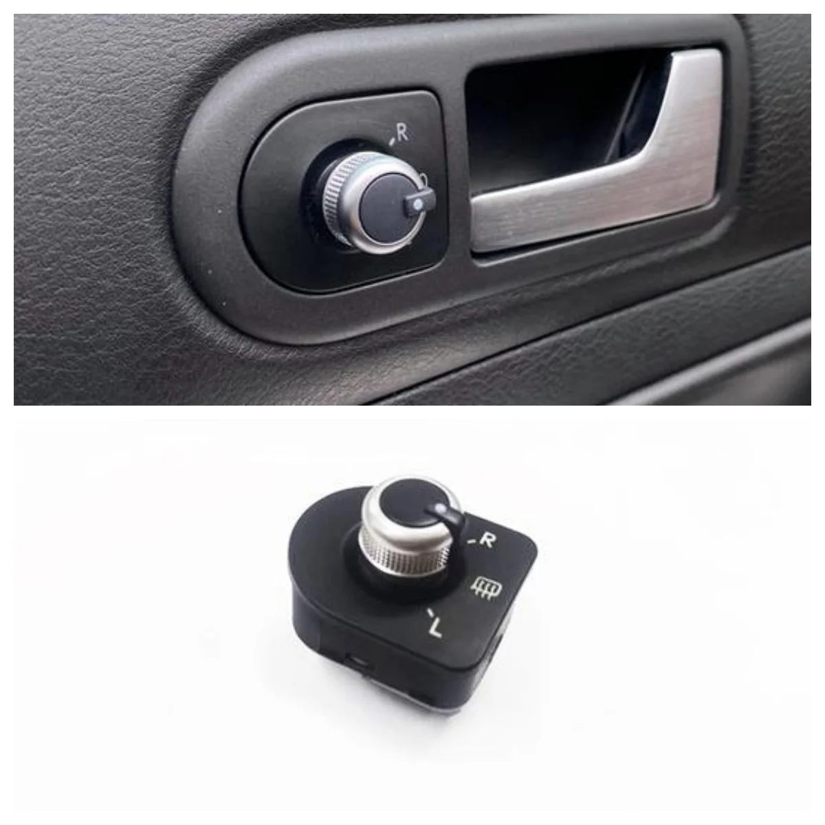 

RS Style Matt Chrome Rear View Side Mirror Switch Knob with Heat Function RHD For VW Golf / Jetta MK4 Passat B5 B5.5