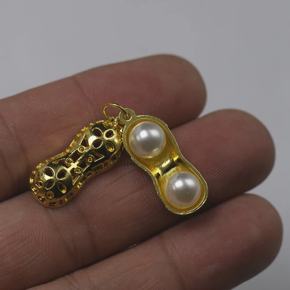 

10Pcs Alloy Peanut Pendants Chic Charms Simple Stylish DIY Jewelry Making Accessory for Necklace Bracelet Earrings