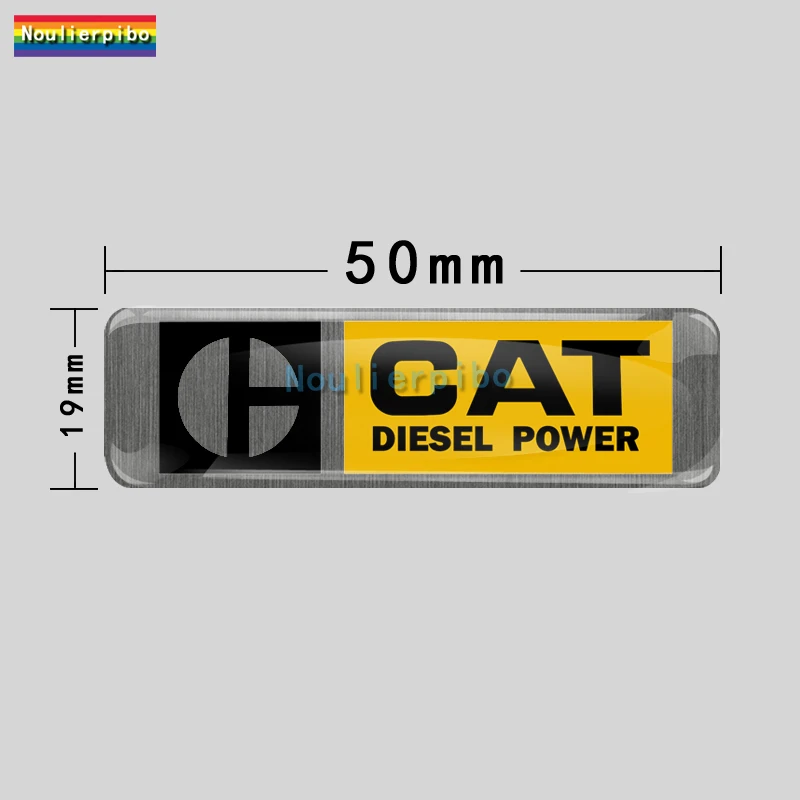 3D Resin Material CAT Sticker Excavator Silicone Crystal Decal Motorcycle Helmet Truck Vinyl Sticker 0.2mm Thickness Car Decal