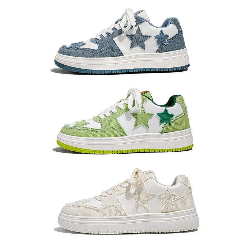 أحذية رياضية Fipatbu للخريف من الكتان على شكل نجمة عتيقة، مناسبة لكل من الرجال والنساء، أحذية مشي مريحة، عصرية وعصرية #5