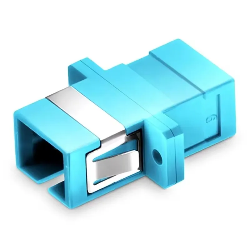 SC UPC to SC UPC Duplex Simplex OM3 Multimode Plastic Fiber Optic Adapter/Coupler with Flange