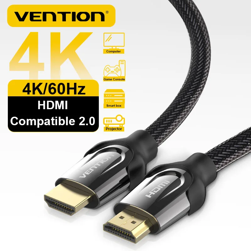 

Vention HDMI-Compatible Cable High Speed 2.0 Wire 4K 60Hz forXiaomi Box HDTV PS4 Laptops HDMI-Compatible Splitter Digital Cable