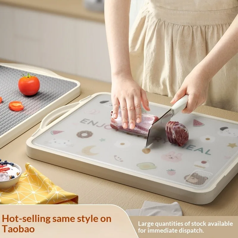 316 Stainless Steel Chopping Board Thickened Double Sided Cutting Board Mold Proof Antibacterial for Kitchen Vegetable Fruit